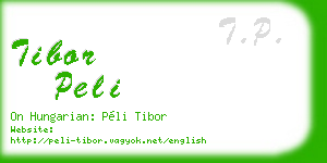 tibor peli business card