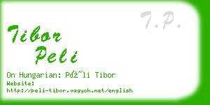 tibor peli business card